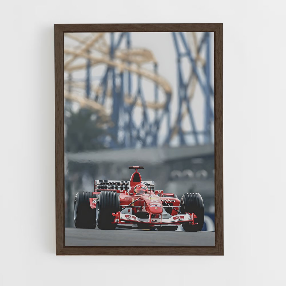 Poster Ferrari Vitesse courbes – affiche Voitures de Formule 1 (vue 5)